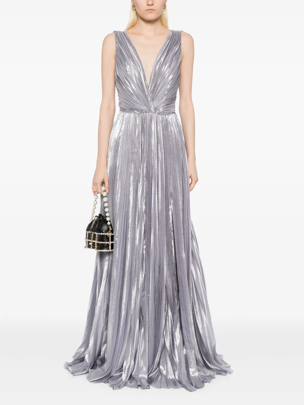 Zuhair Murad pleated dress - Paars
