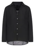 120% Lino button-up long-sleeve shirt - Black
