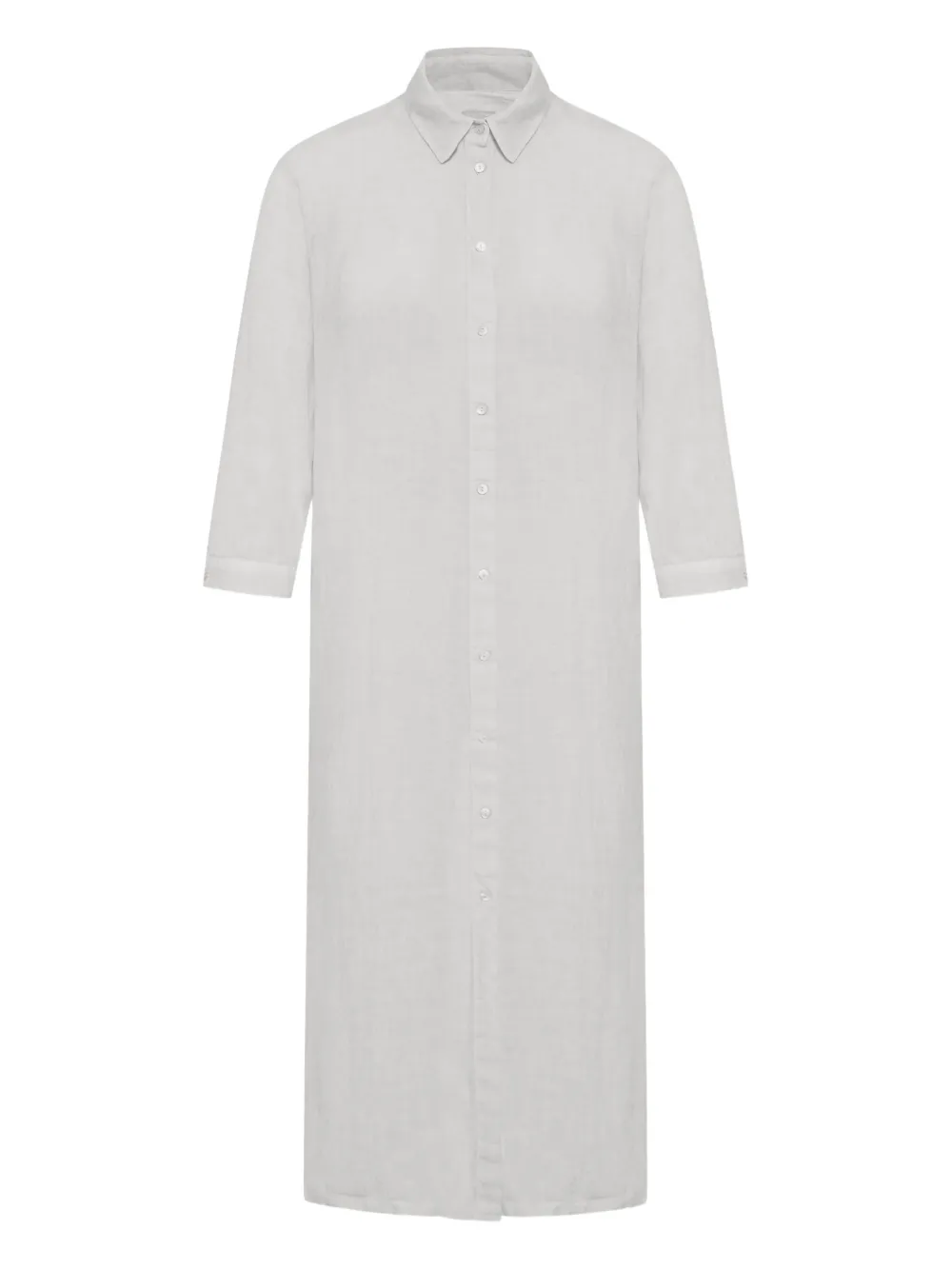 120% Lino linen shirt dress - ホワイト 120% Lino linen shirt dress - ホワイト