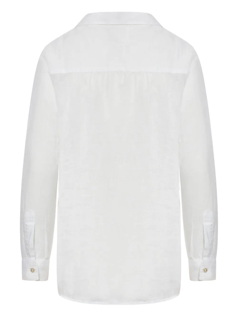 120% Lino button-down long-sleeve shirt - Wit