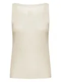 120% Lino scoop-neck top - Neutrals