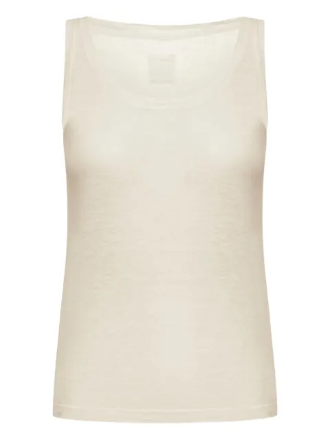 120% Lino scoop-neck top