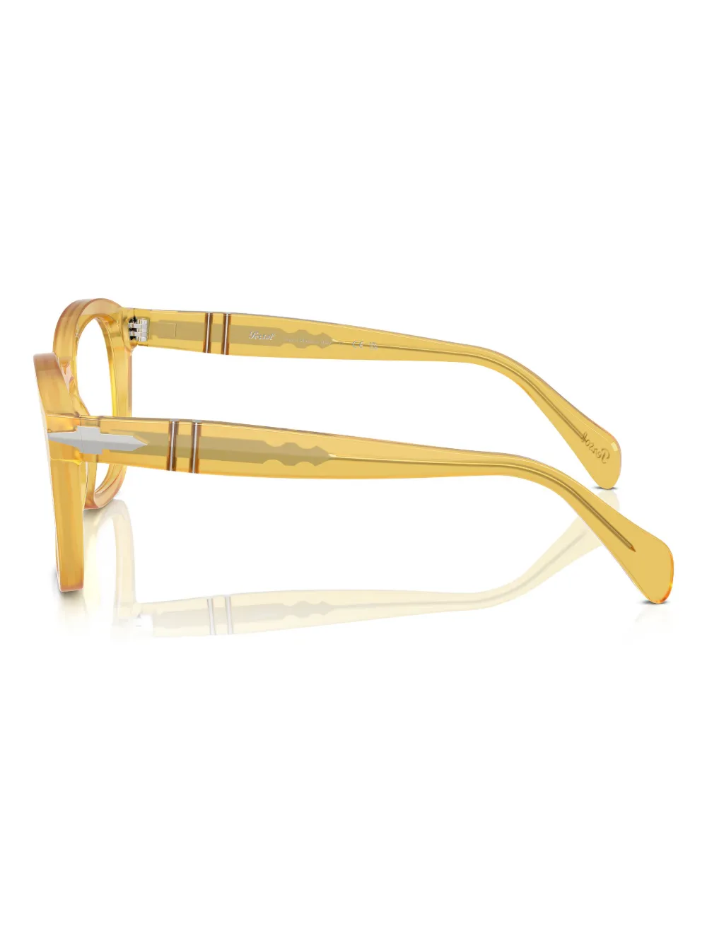 Persol Bril met vierkant montuur Geel