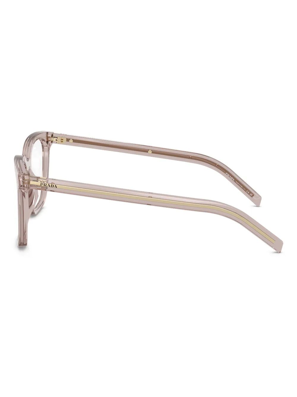 Prada Eyewear Bril met vierkant montuur Beige