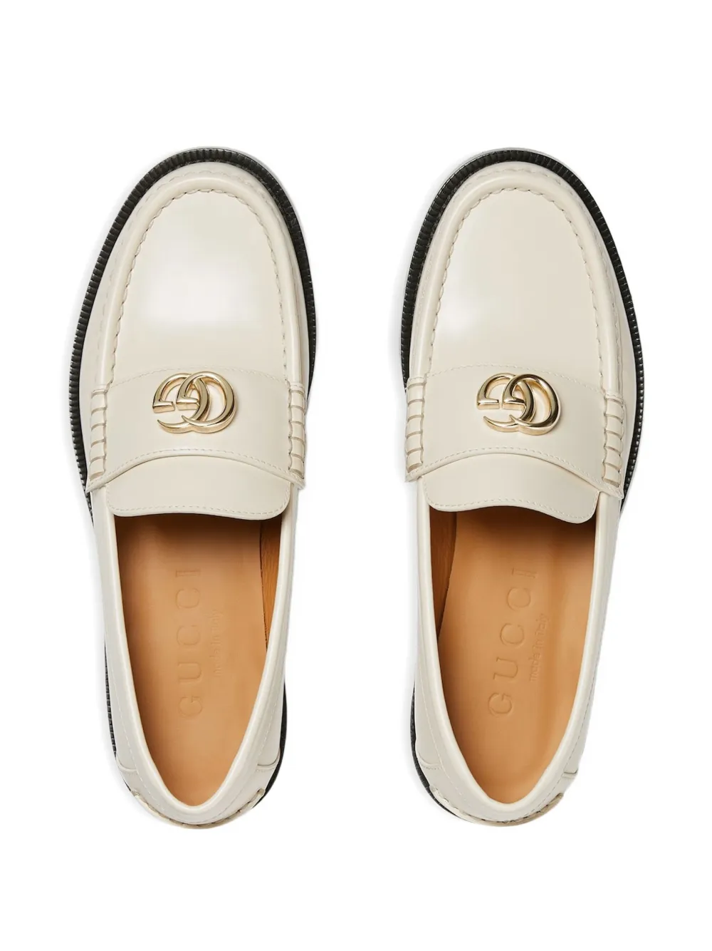 Gucci Double G leather loafers White