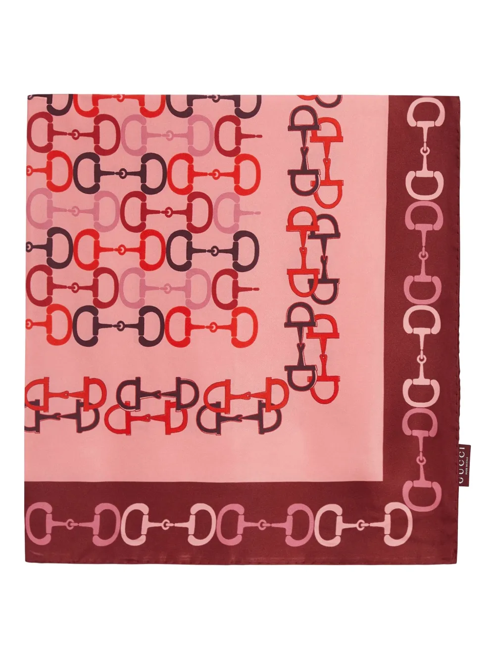 horsebit-pattern silk scarf