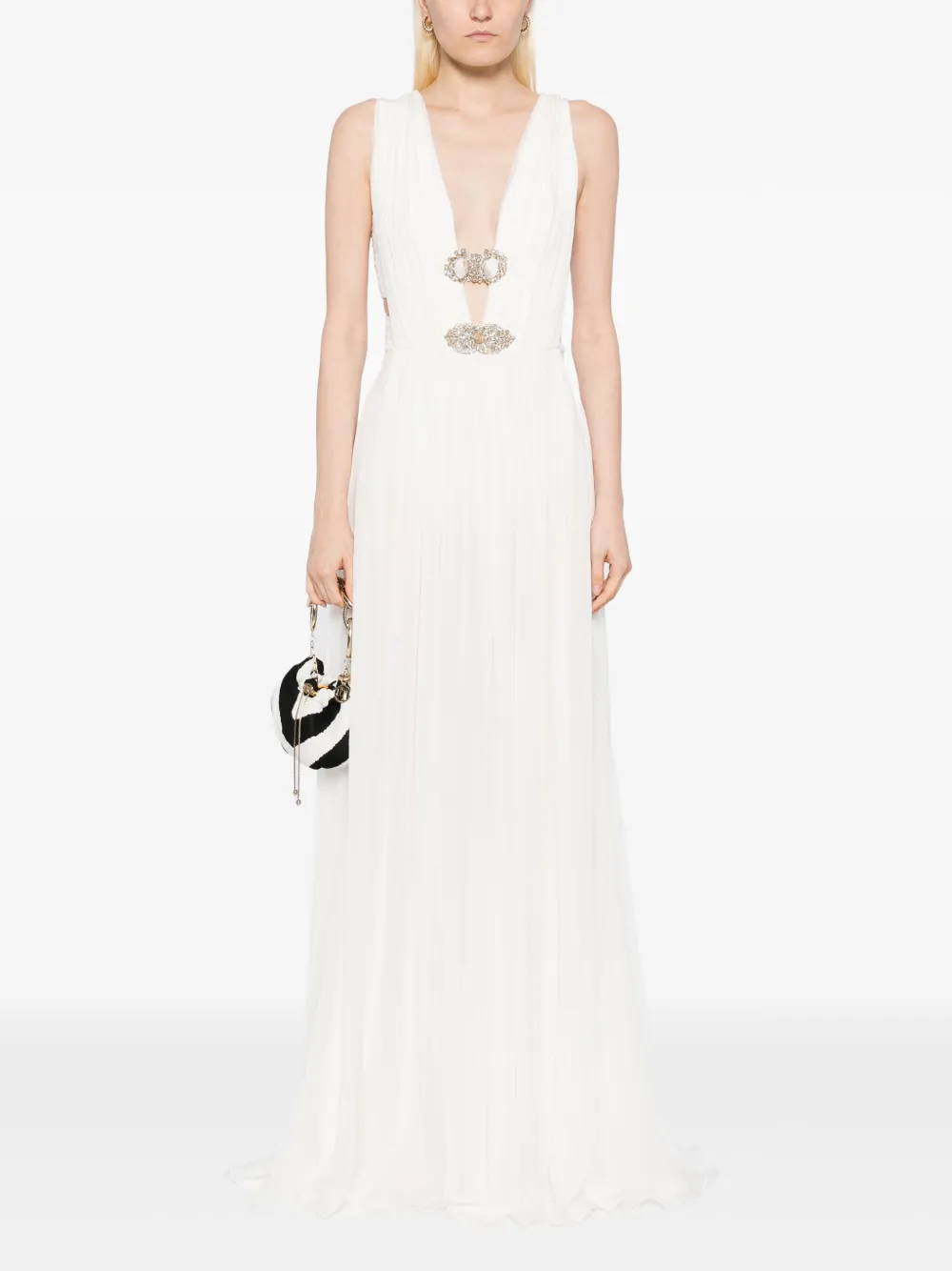 Zuhair Murad V-neck dress - Wit