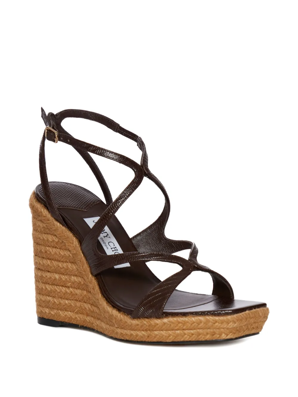 Jimmy Choo 110mm Ayla wedge sandals Brown