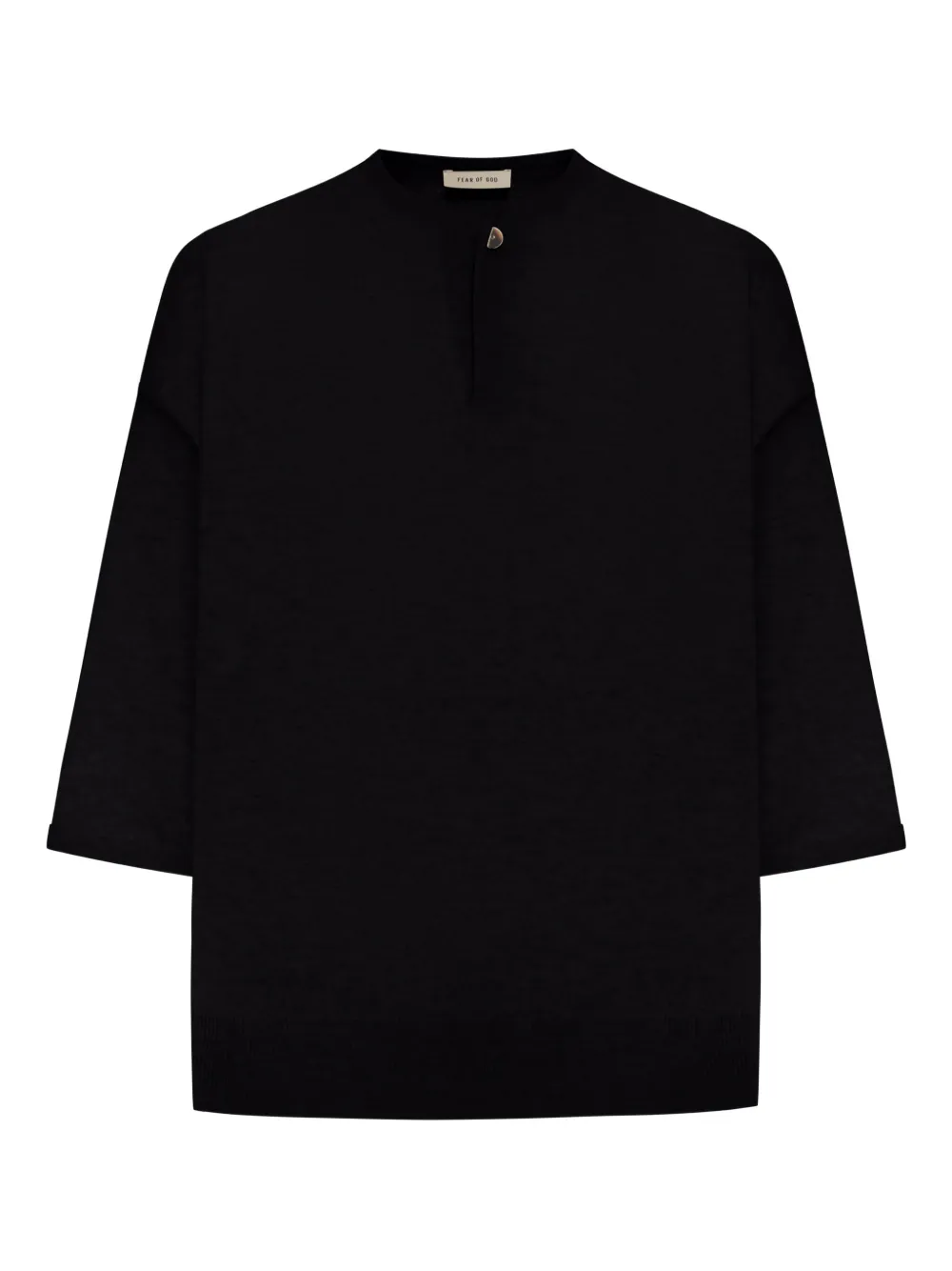 FEAR OF GOD HENLEY-NECK T-SHIRT 