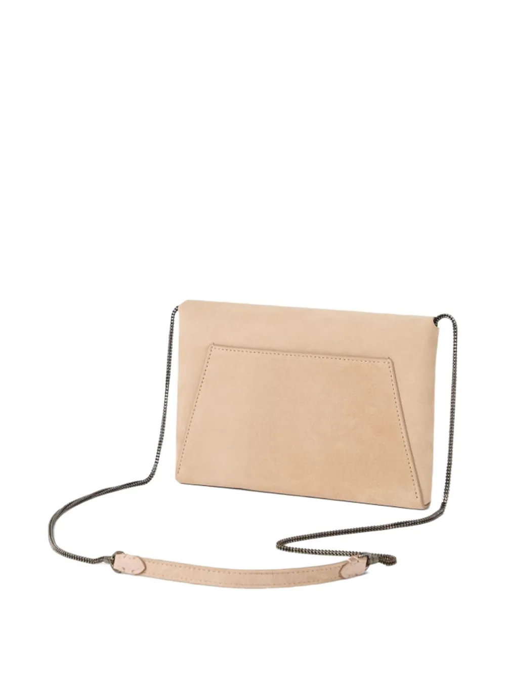 Brunello Cucinelli envelope-style leather clutch bag - Beige