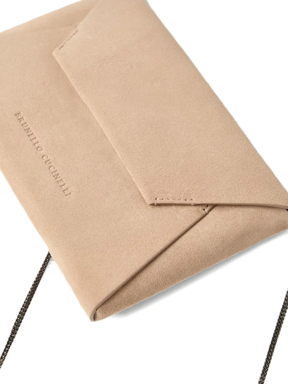 BRUNELLO CUCINELLI ENVELOPE-STYLE LEATHER CLUTCH BAG