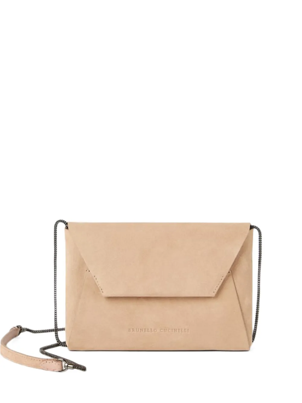 BRUNELLO CUCINELLI ENVELOPE-STYLE LEATHER CLUTCH BAG