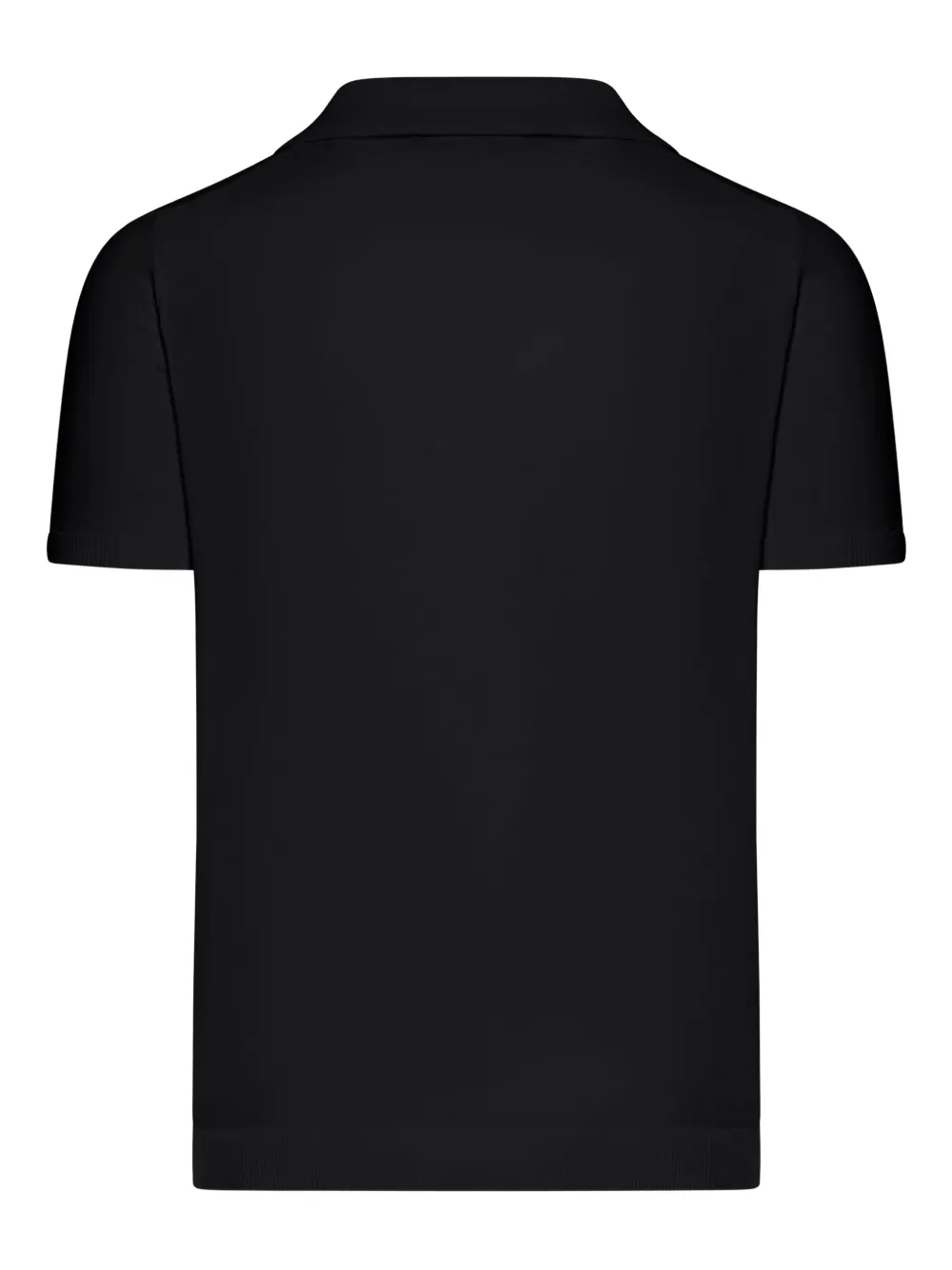 Roberto Collina short-sleeved cotton polo shirt - Zwart