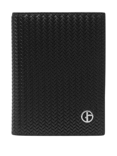 Giorgio Armani woven leather passport case 
