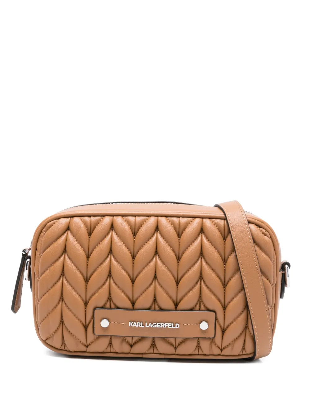 Karl Lagerfeld K Weave gewatteerde crossbodytas Bruin