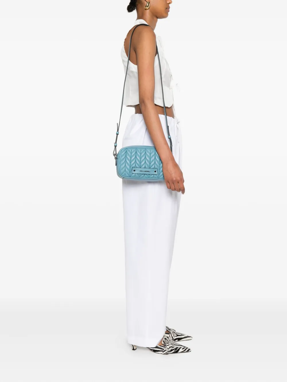 Karl Lagerfeld Gewatteerde crossbodytas Blauw