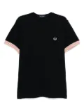 Fred Perry striped-cuffs T-shirt - Blue