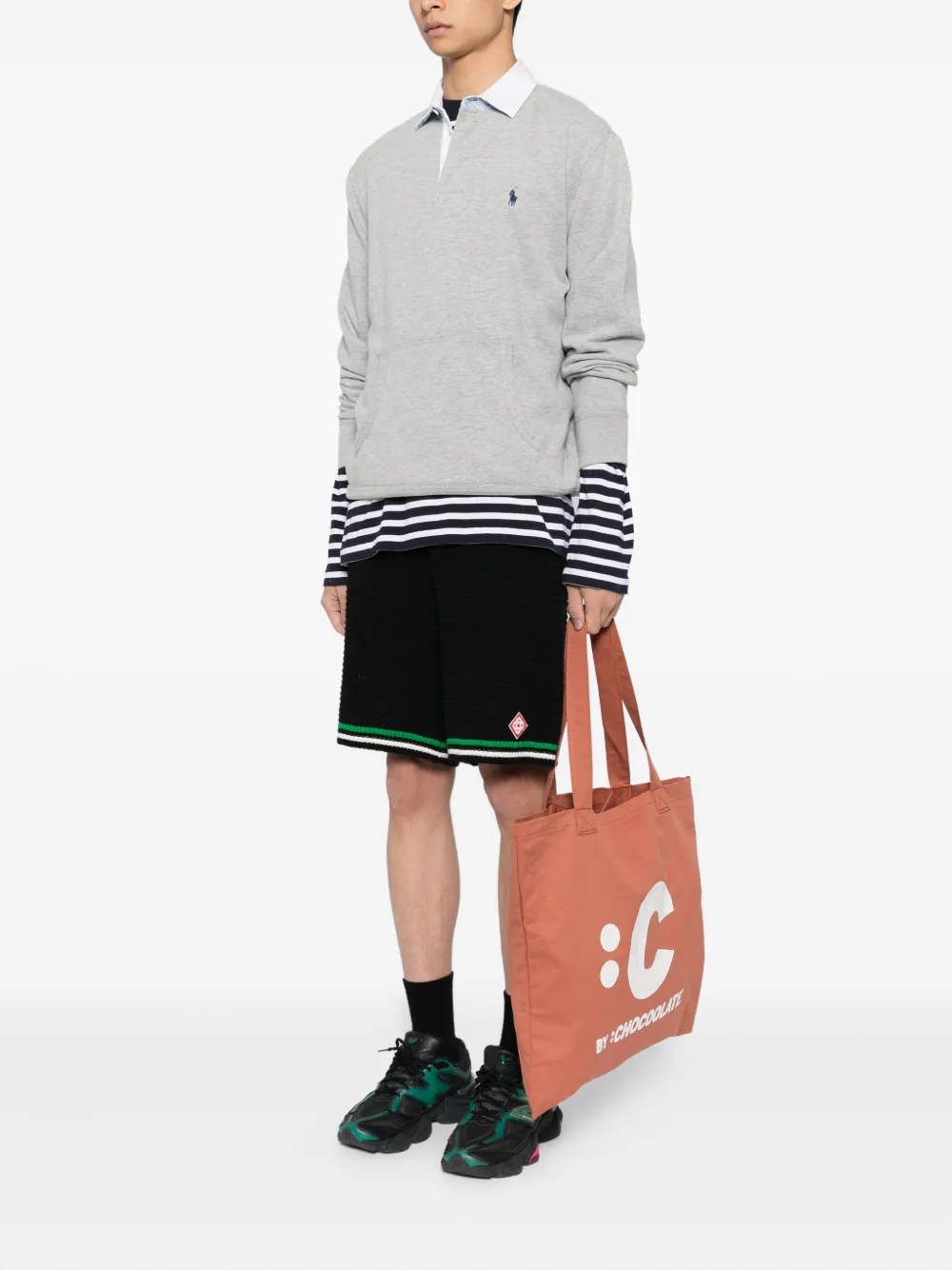CHOCOOLATE Grafische shopper Oranje