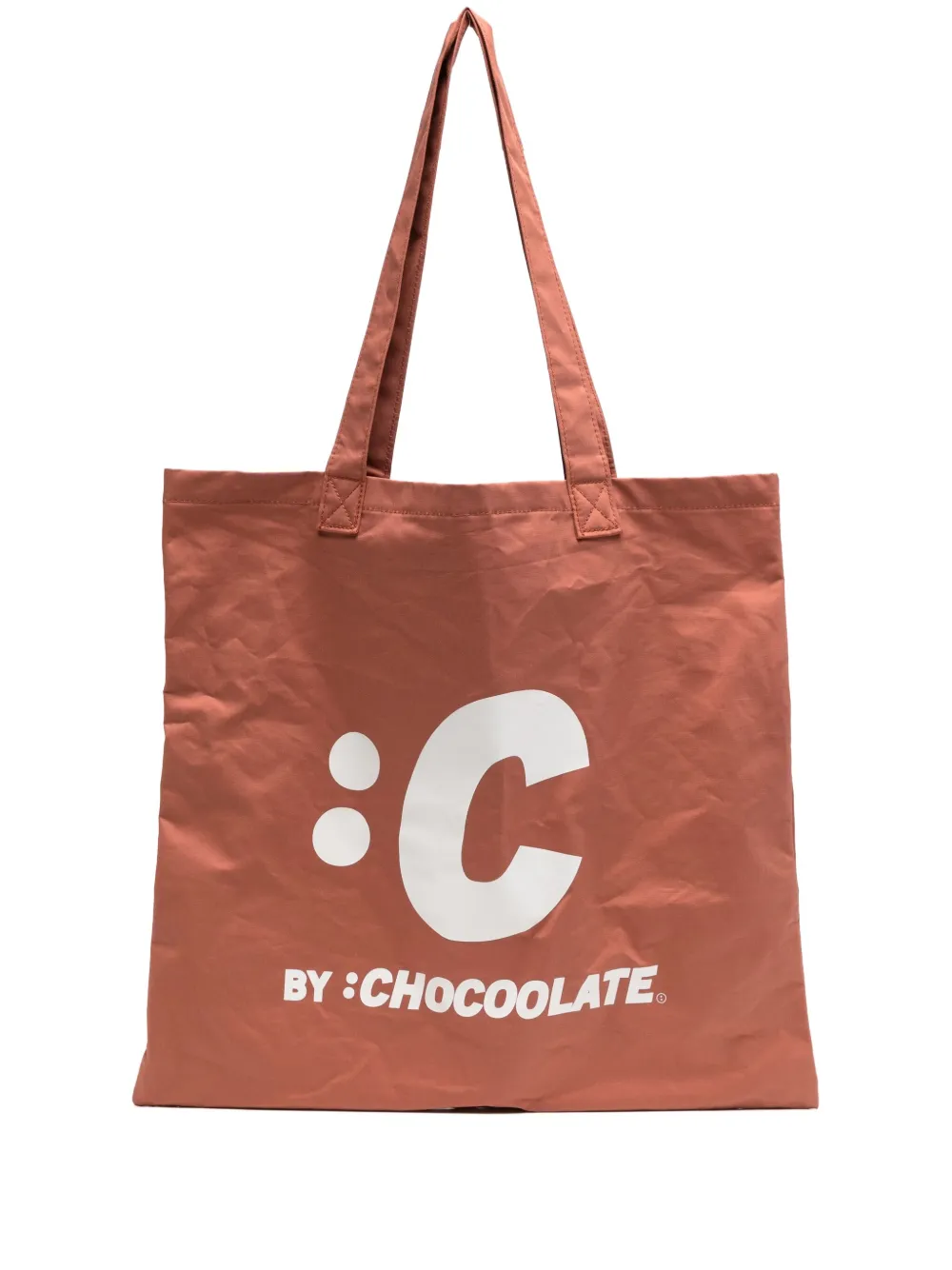 CHOCOOLATE Grafische shopper Oranje