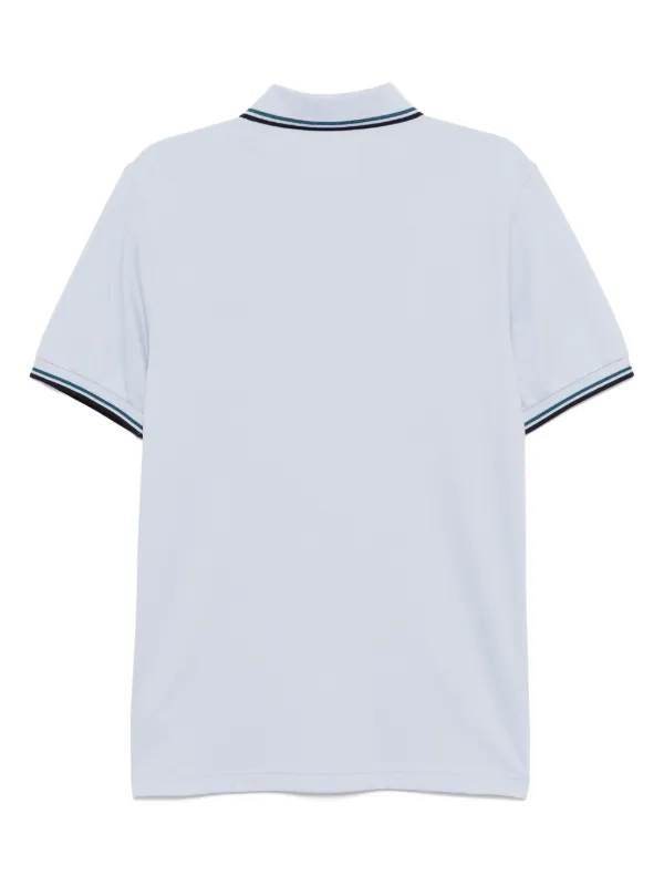 Fred Perry ブルー半袖ポロシャツ FRED PERRY 大きいサイズ メンズ フレッドペリー 半袖ポロシャツ