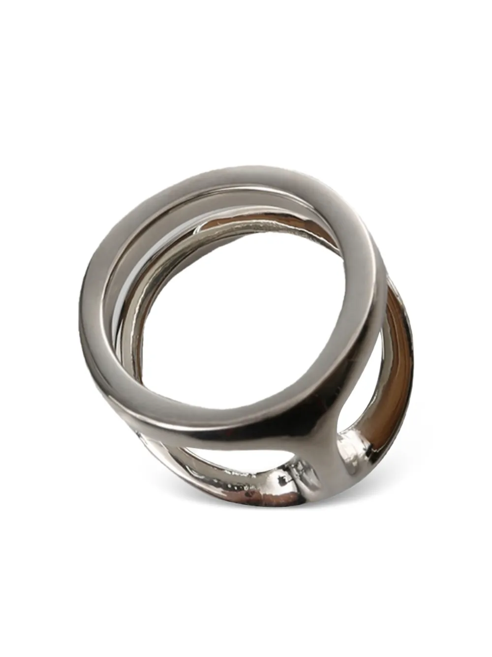HOORSENBUHS polished-finish double ring - Zilver