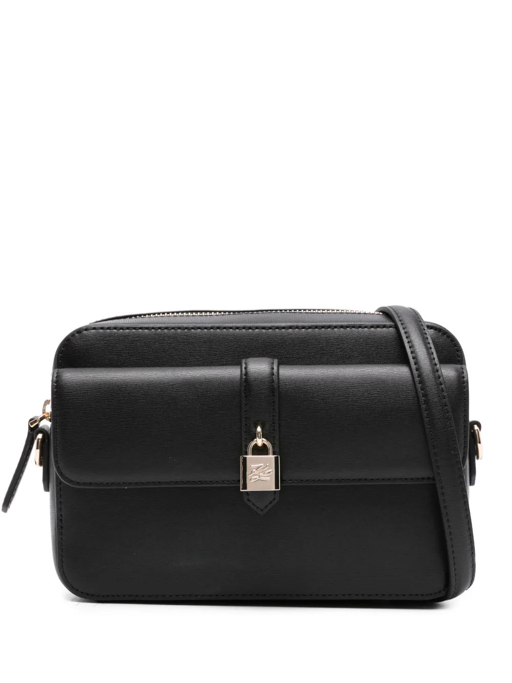 Karl Lagerfeld K Autograph schoudertas met omslag Zwart