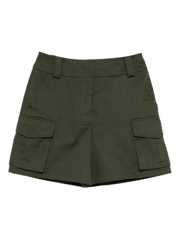 Elie Saab Gabardine Shorts in Green