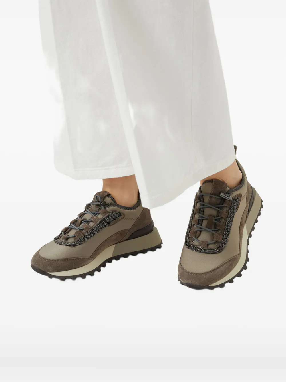 Brunello Cucinelli suede sneakers BROWN
