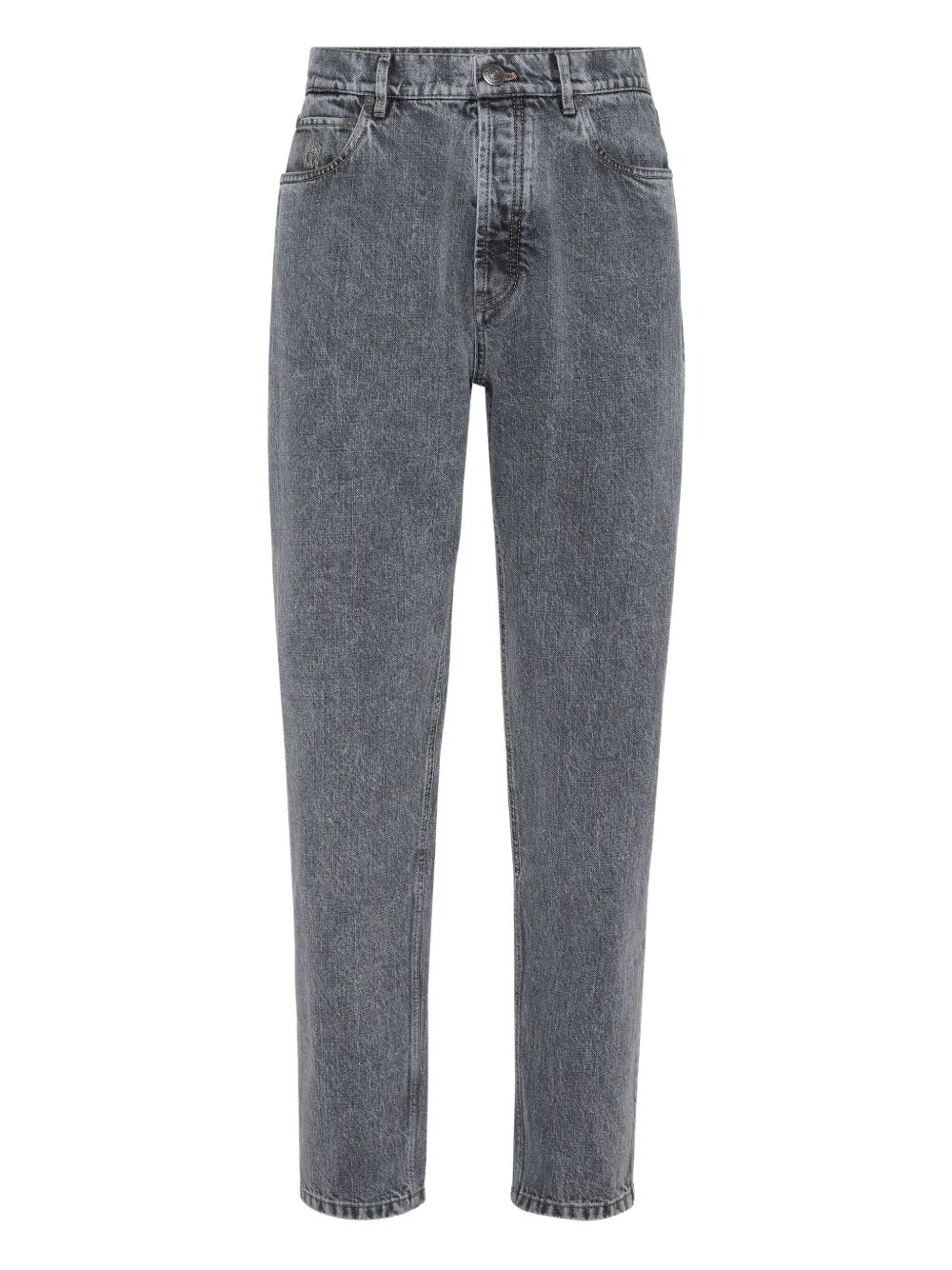Brunello Cucinelli logo-patch jeans | Grey | Image 1