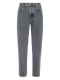 Brunello Cucinelli logo-patch jeans - Grey