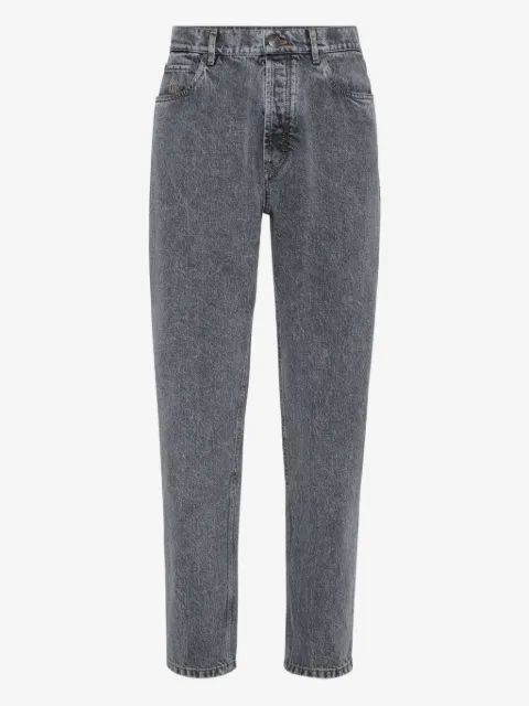 Brunello Cucinelli jean à patch logo