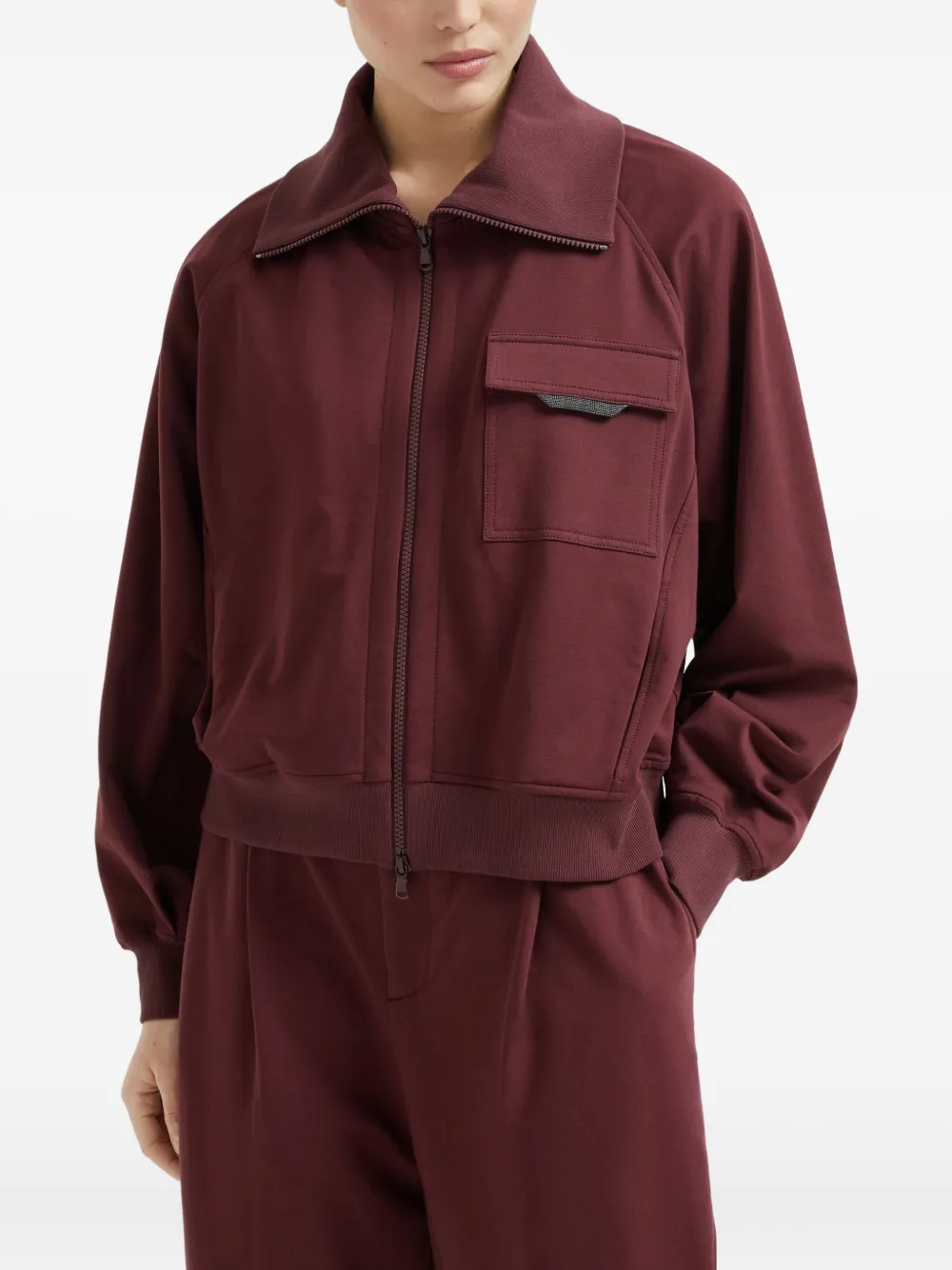 Brunello Cucinelli Sweater met Monili-detail Rood