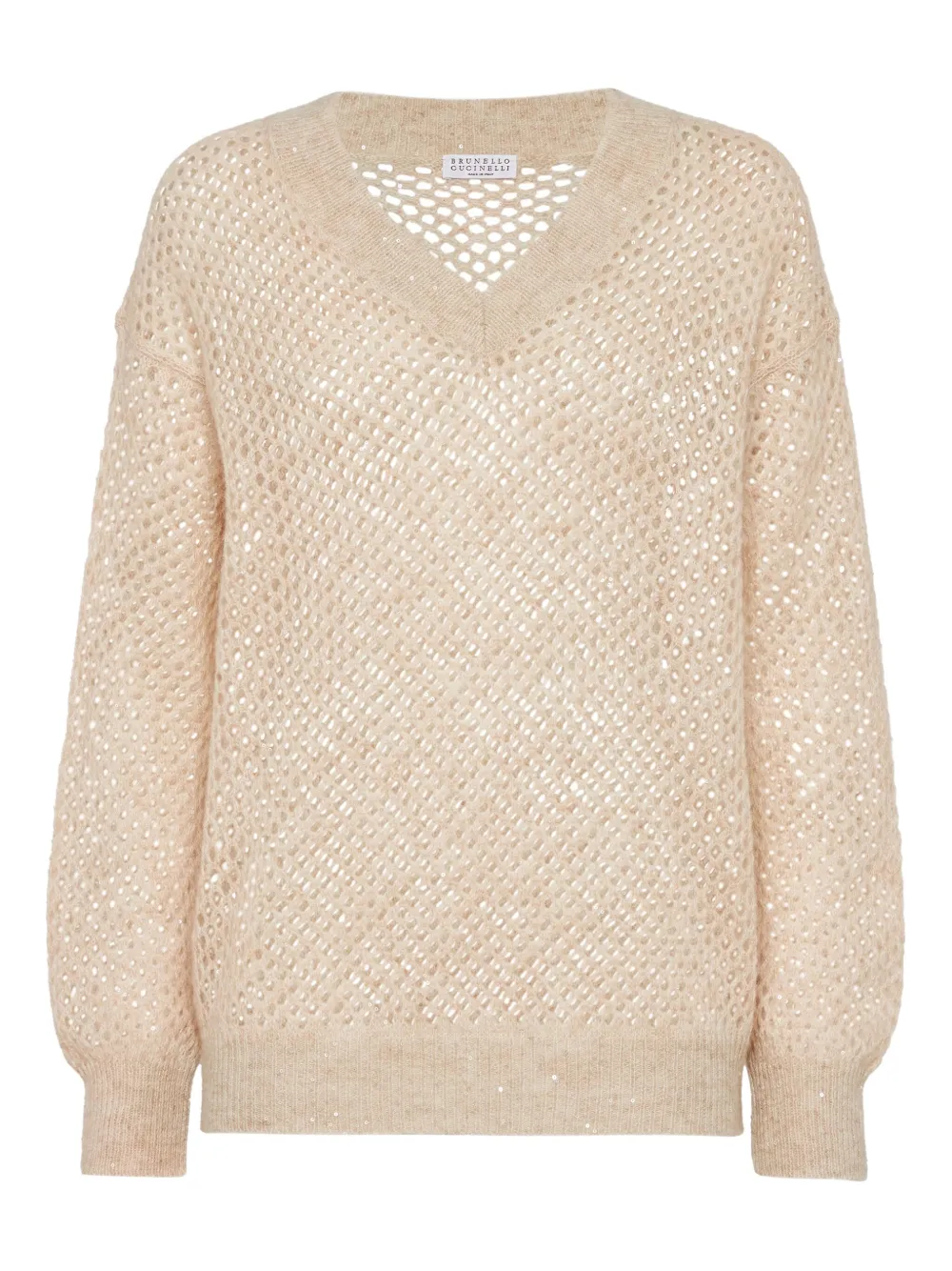 Brunello Cucinelli Opengebreide trui Beige