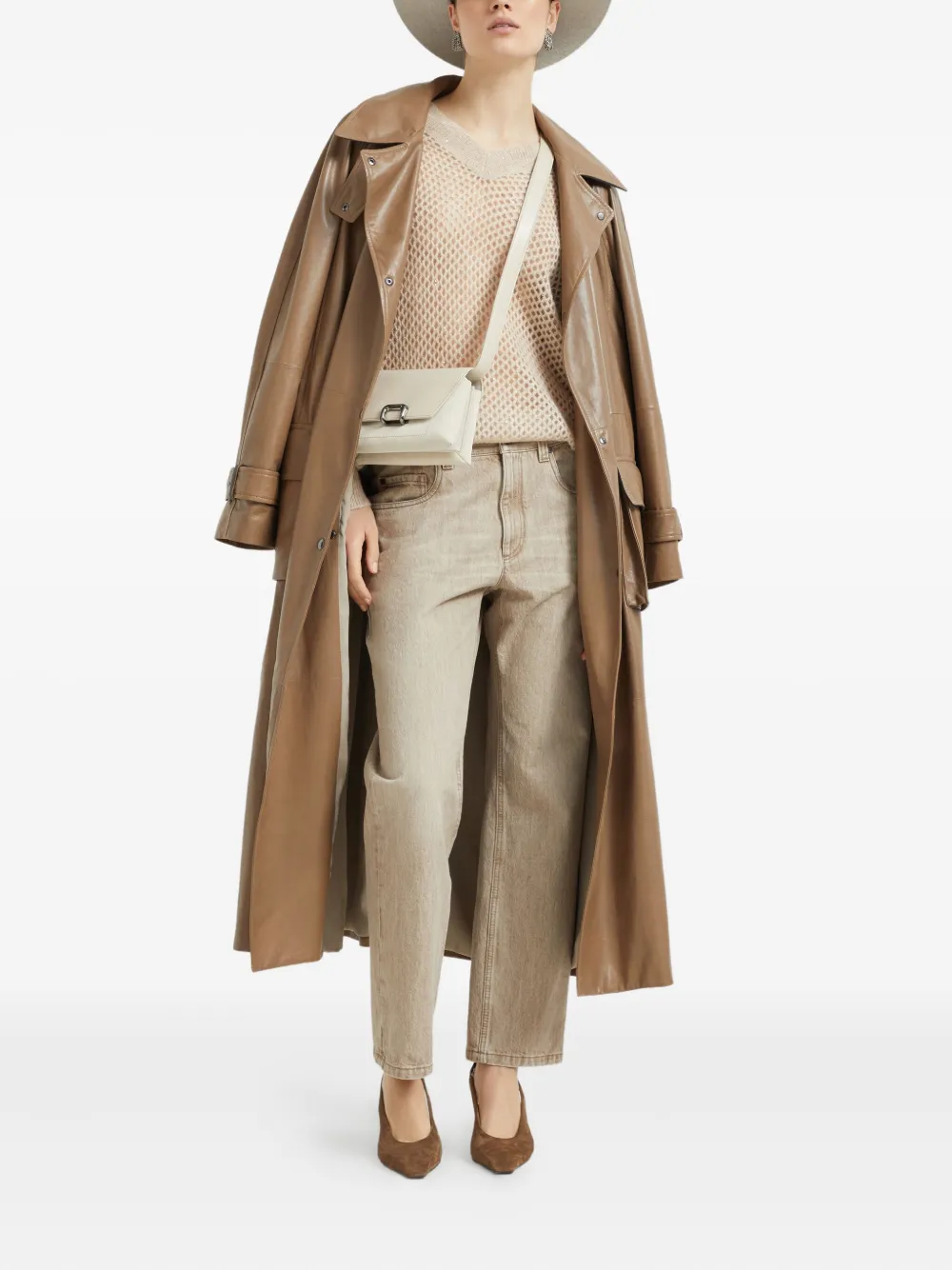 Brunello Cucinelli Opengebreide trui Beige