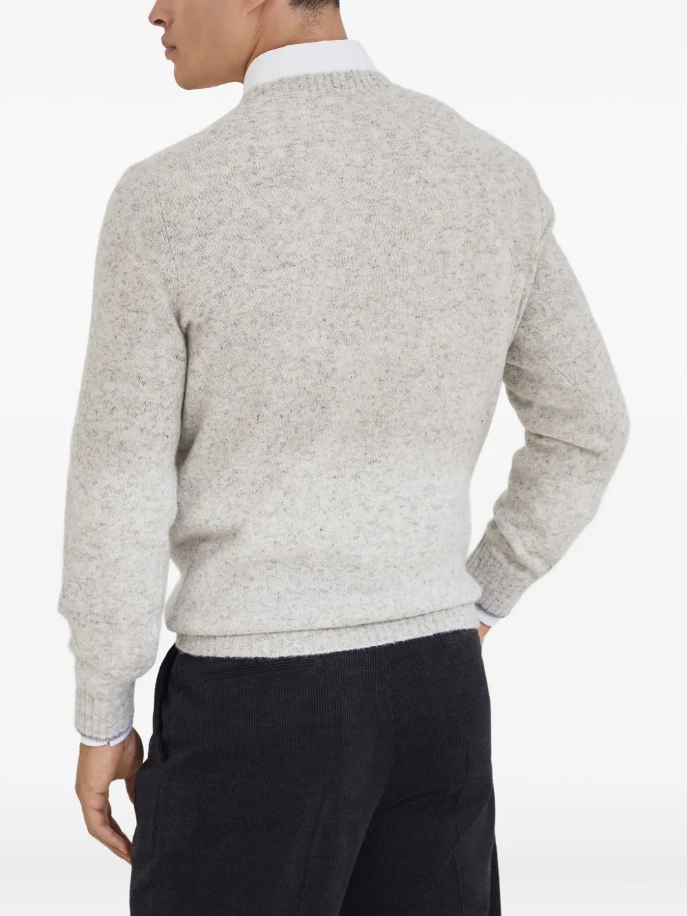 Brunello Cucinelli Trui met mélange-effect Grijs