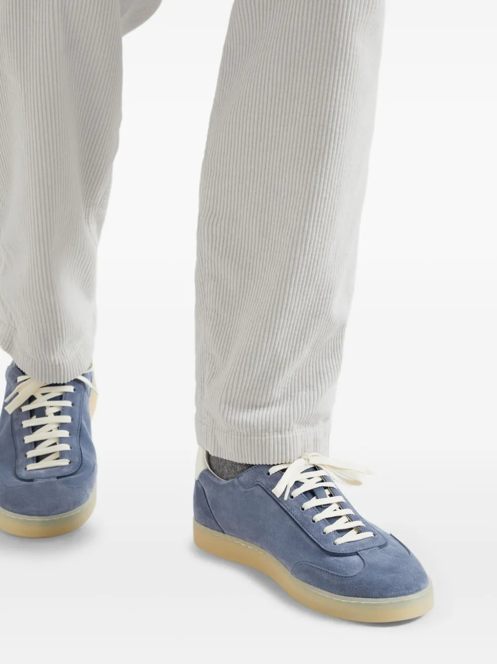 Brunello Cucinelli suede sneakers Blue