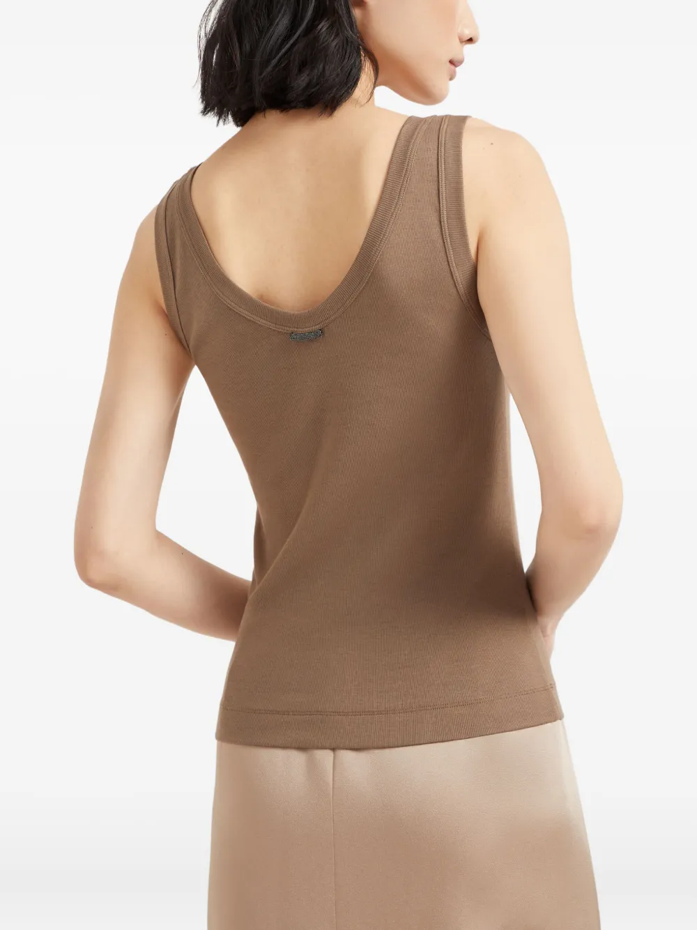 Brunello Cucinelli ribbed tank top Beige