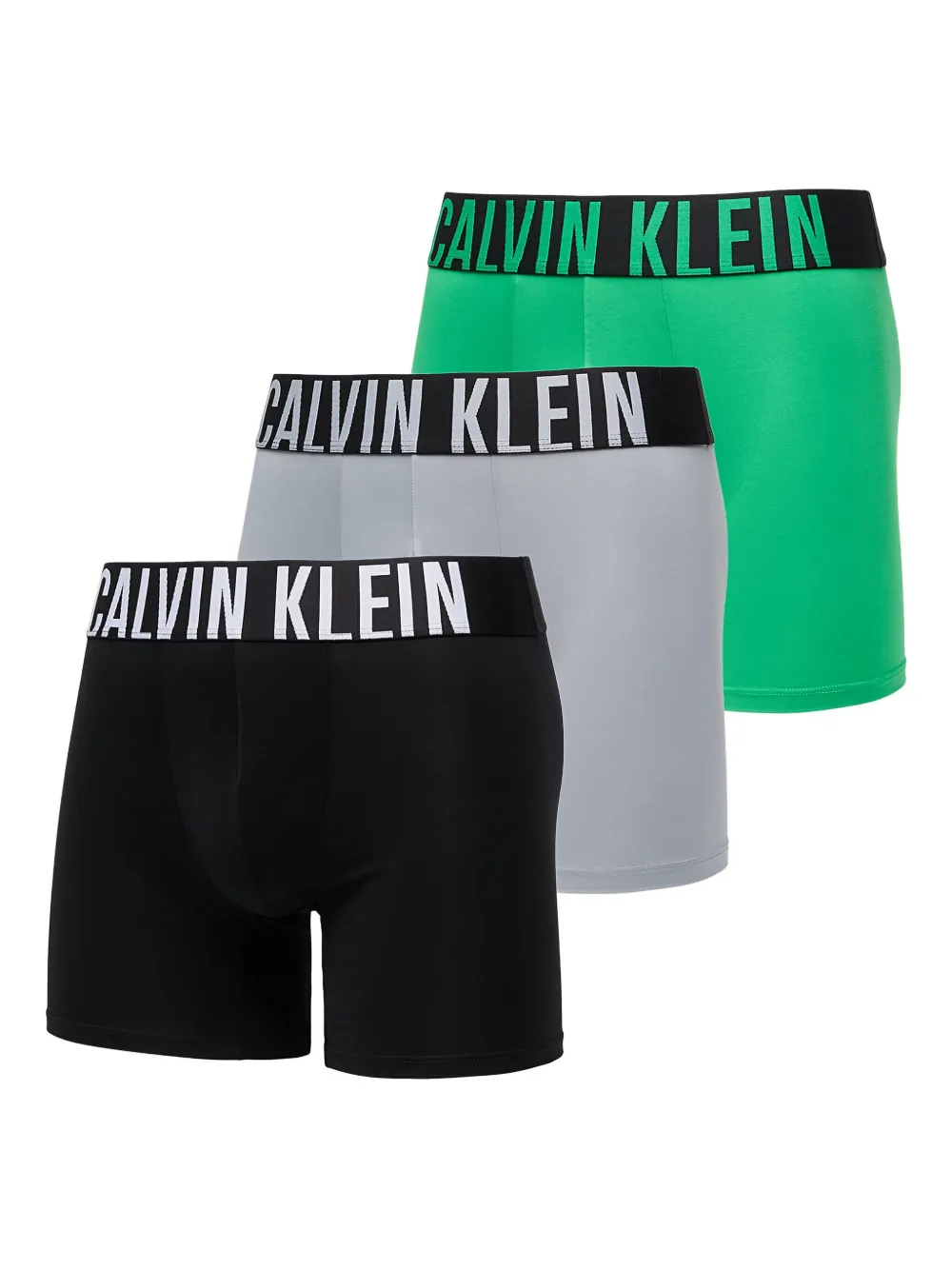 Calvin Klein Drie boxershorts met logoband Zwart