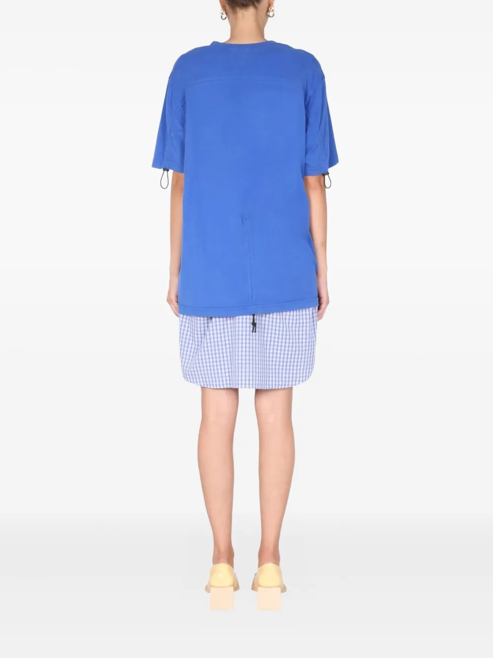 1/off Drawstring Dress In Blue
