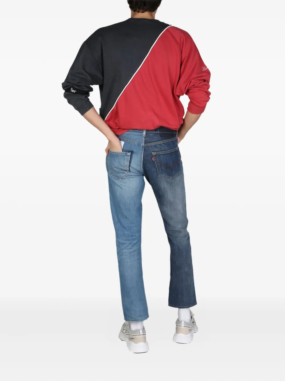 1/off Patchwork Jeans In Blue