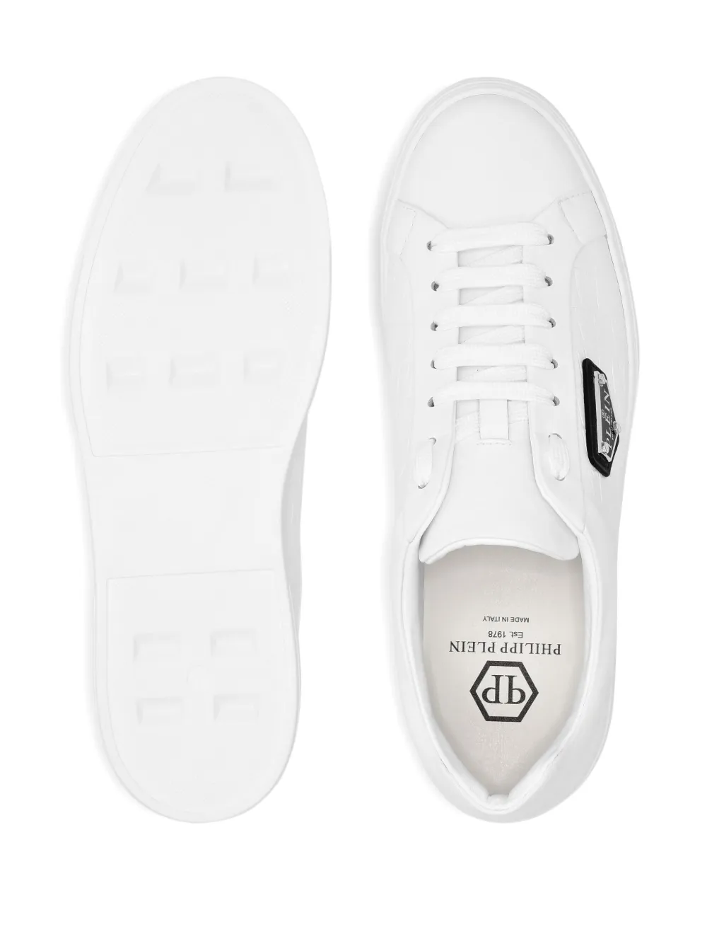 Philipp Plein leather sneakers White