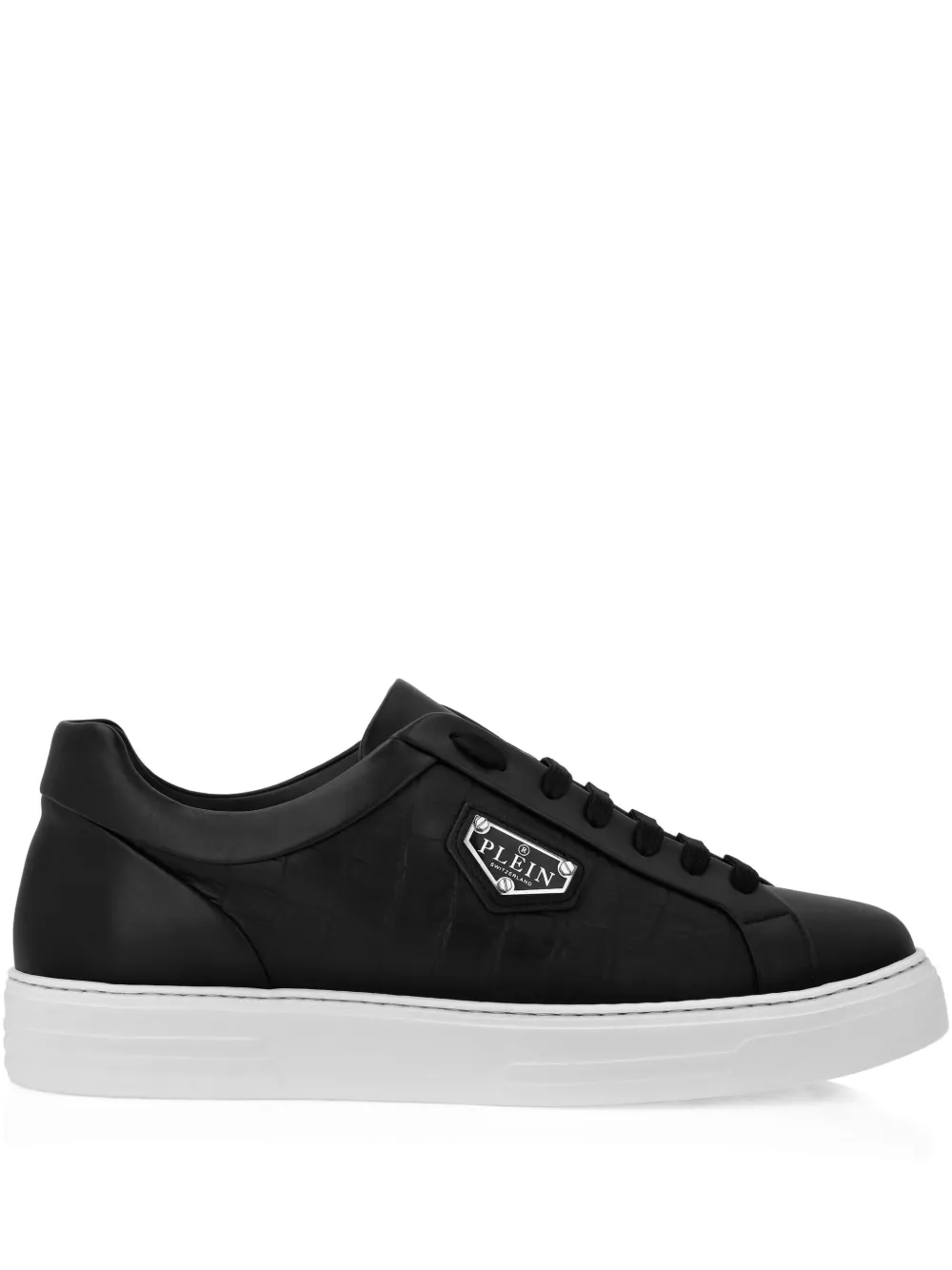 Philipp Plein leather sneakers Black