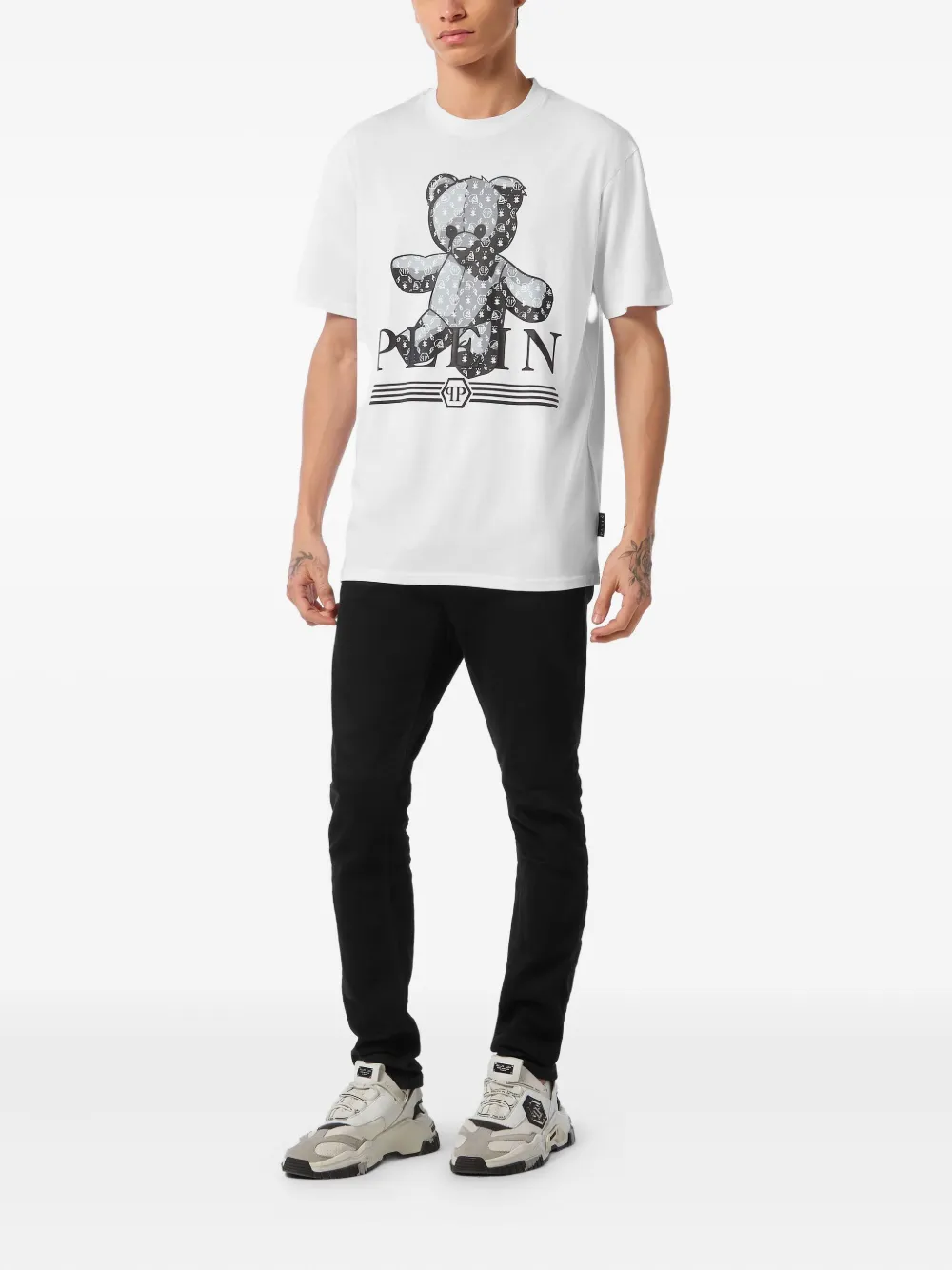 Philipp Plein Teddy monogram t-shirt - Wit