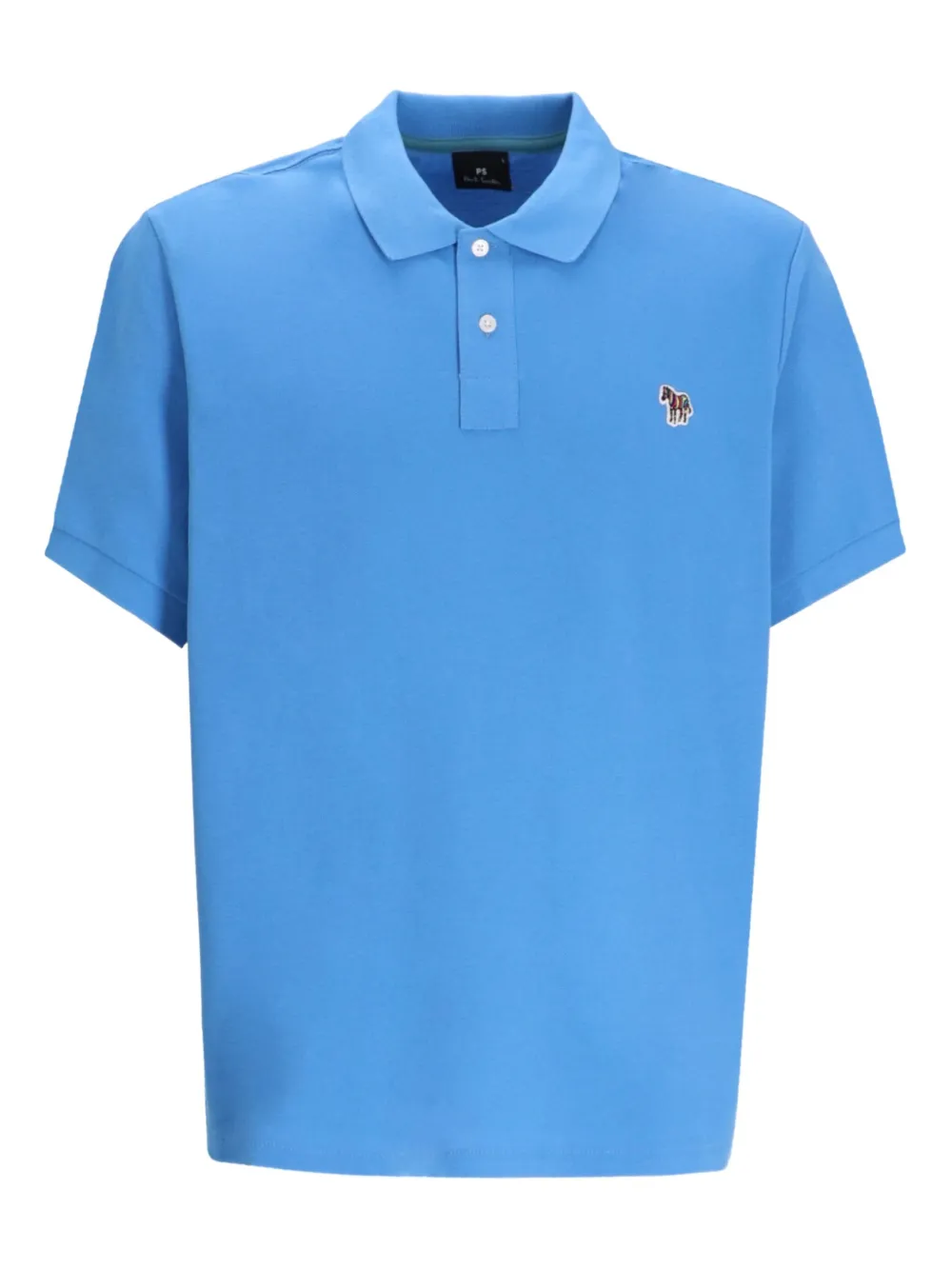 Paul Smith Poloshirt met zebrapatch Blauw