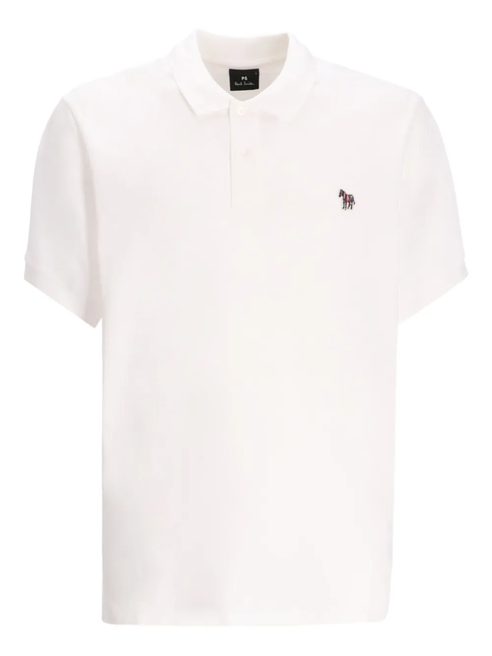 Paul Smith Poloshirt met zebrapatch Wit