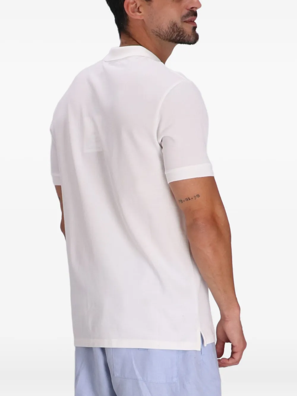 Paul Smith Poloshirt met zebrapatch Wit