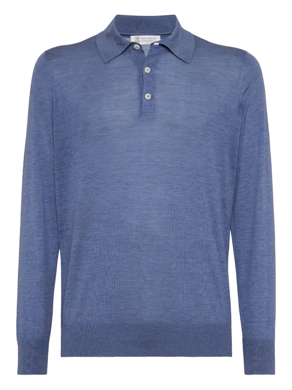 Brunello Cucinelli Gestricktes Poloshirt | Blau | Image 1