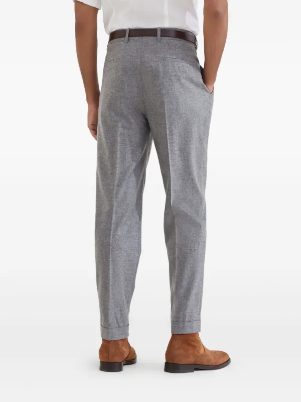 新品未使用 ブルネロクチネリ ウールフランネルパンツ ライトグレー 50 新品未使用 ブルネロクチネリ ウールフランネルパンツ ライト