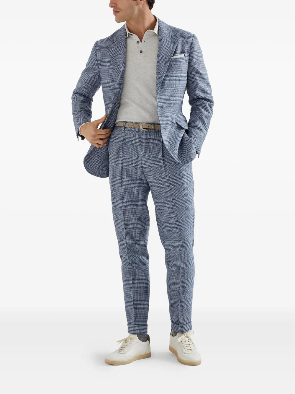 Brunello Cucinelli pantalon à motif pied-de-poule | Pantalons droits | Image 2