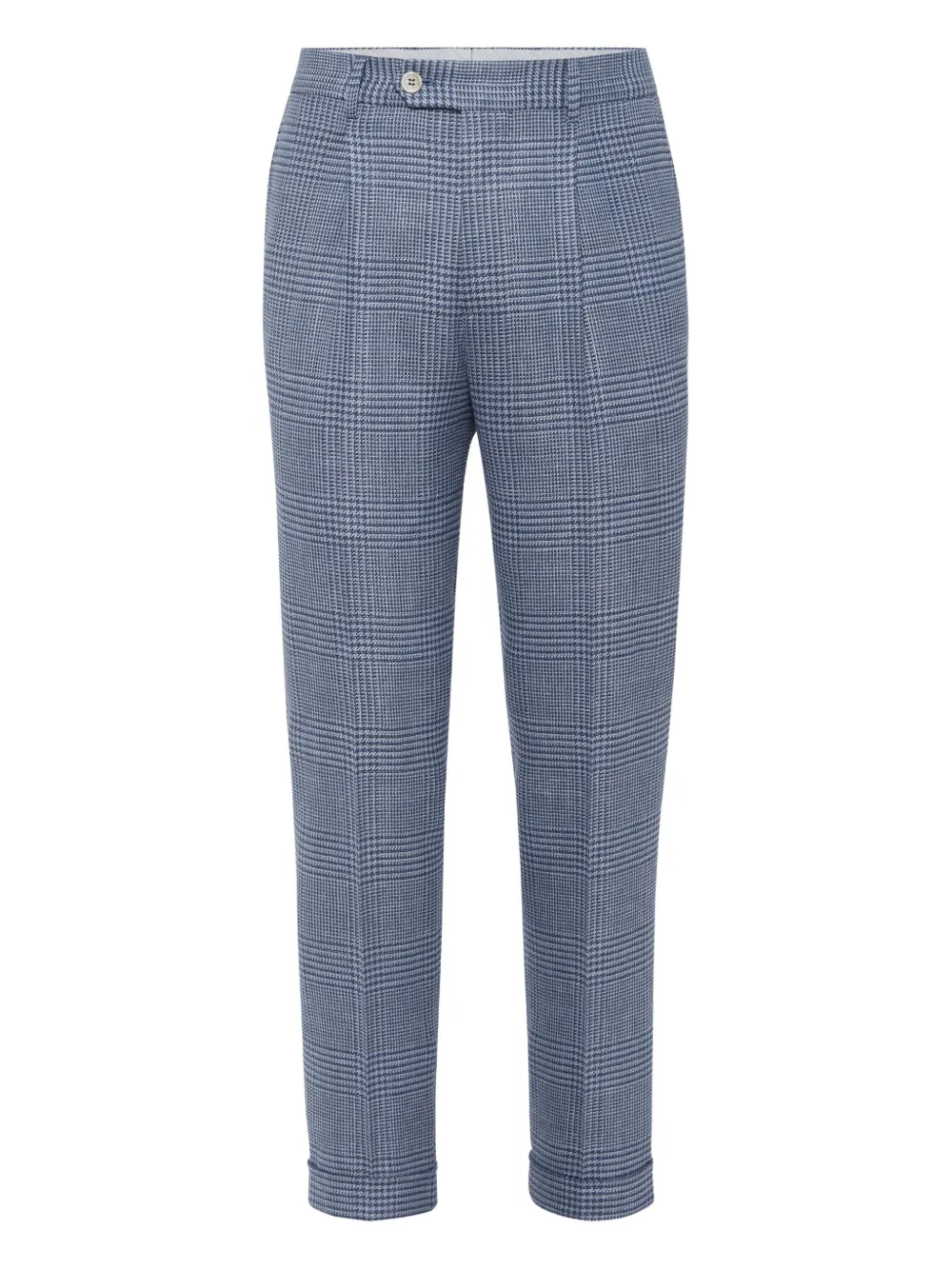 Brunello Cucinelli pantalon à motif pied-de-poule | bleu | Image 1